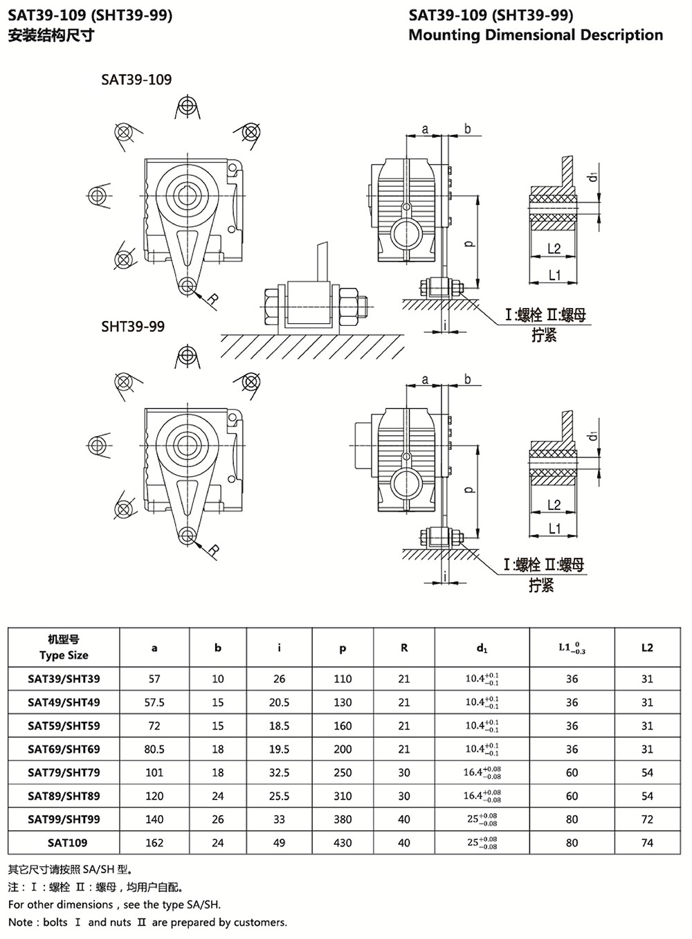 SAT39-109(SHT39-99)安裝結構尺寸