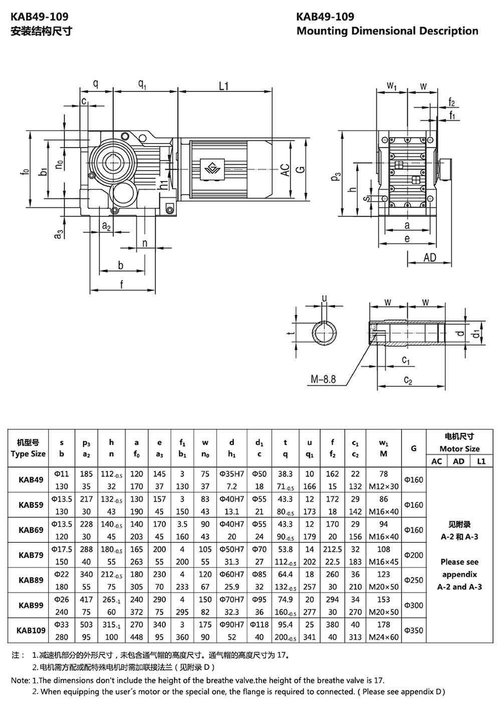 KAB49-109安裝結構尺寸