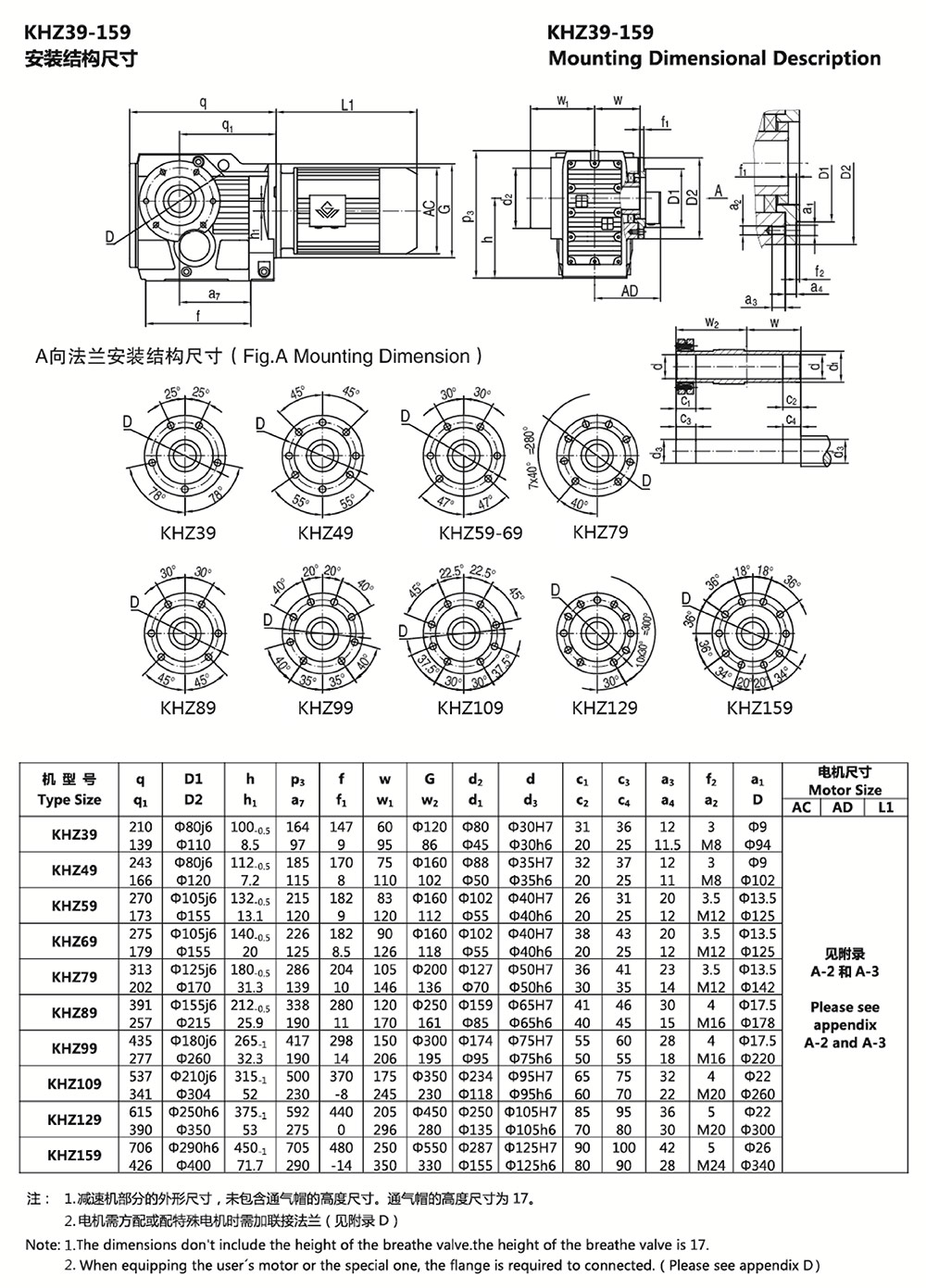 KHZ39-159安裝結構尺寸